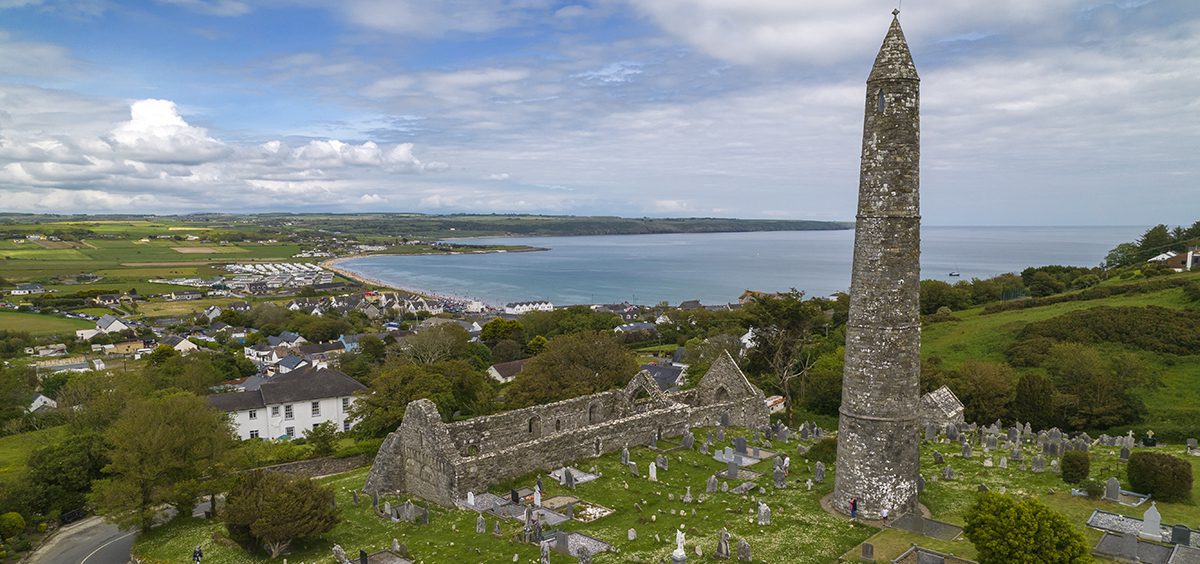 Ardmore Round tower at the end of St. Declan's Way 