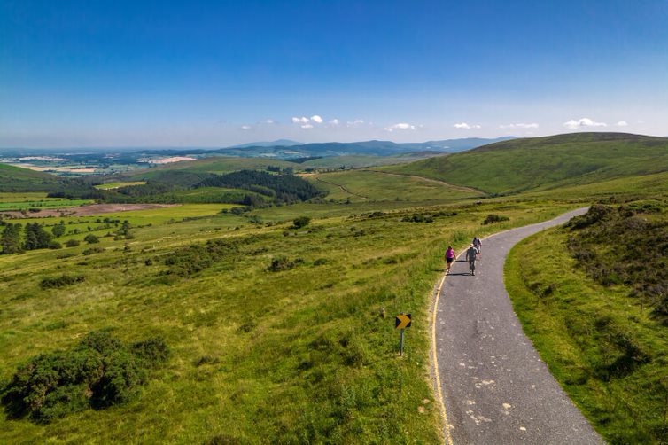 a group of walker on St Declan's Way in Ireland